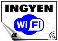 Információs matrica, 11,6x16,6 cm, "Ingyen Wifi"