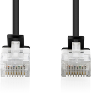 Assmann-DIGITUS CAT 6 U-UTP Slim patch kábel, 0,3 m, fekete, 10 darab - DK-1618-003S-BL-10