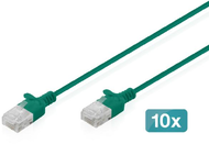 Assmann-DIGITUS CAT 6 U-UTP Slim Patch kábel, 1,5 m, zöld, 10 darab - DK-1618-015S-G-10