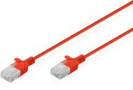 Assmann-DIGITUS CAT 6 U-UTP Slim patch kábel, 0,3 m, piros - DK-1618-003S-R