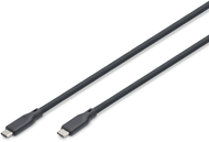 Assmann-DIGITUS USB szilikon kábel, USB4 2.0 verzió, USB 80Gbps, 1m, fekete - AK-300350-010-S