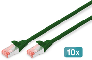 Assmann-DIGITUS CAT 6 S/FTP patch kábel, 2 m, zöld, 10 darab - DK-1644-020-G-10