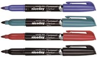 Niceday vékony hegyű 4db-os vegyes színű permanent marker készlet