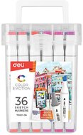 Deli Color Emotion 36 darabos kétvégű alkoholos sketch marker készlet