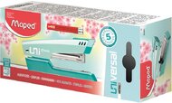 Tűzőgép, 24/6, 26/6, 20 lap, MAPED "Universal Metal Half-Strip Pastel", pasztell türkiz