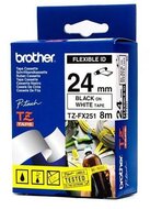 Brother TZE-FX251 laminált P-touch felxibilis szalag (24mm) Black on White - 8m