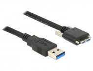 Delock 83599 USB3.0 A - USB3.0 microB dugó csavarokkal ellátott - 3m