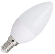 OPTONICA - LED Gyertya izzó E14, 4W, hideg fehér fény, 320 Lm