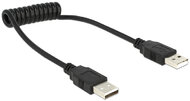 Delock - USB 2.0 A M/M tekercselt kábel 0,6m - 83239