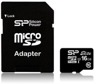 Silicon Power - 16GB MicroSDHC - SP016GBSTHBU1V10SP