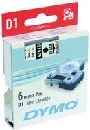 DYMO címke LM D1 alap 6mm fekete betű / víztiszta alap