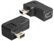 Delock - USB-B mini 5 pin M/F adapter 90° forgatható - 65448