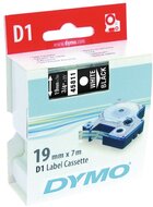 DYMO címke LM D1 alap 19mm fehér betű / fekete alap