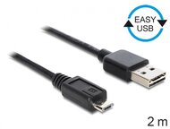 Delock - EASY-USB 2.0-A> USB 2.0 micro-B M/M 2 m - 83367