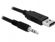 Delock 83115 USB A -> Serial-TTL 3,5 mm stereo jack M/M konverter 1.8m 5V fekete