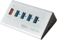 LogiLink UA0227 USB3.0 Hub 4+1portos + táp