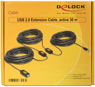Delock - USB 2.0 aktív hosszabbító kábel 30m - 83453