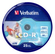 Verbatim CD-R 700MB Matt Nyomtatható Hengeres (25 db)