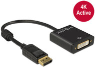 Delock - Displayport 1.2 - DVI M/F 4K aktív adapter - 62599