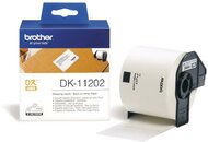 Brother DK-11202 elővágott öntapadós címke 300db/tekercs 62mm x 100mm White