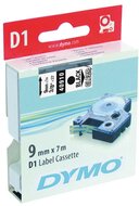 DYMO címke LM D1 alap 9mm fekete betű / víztiszta alap