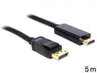 Delock - Displayport - HDMI M/M kábel 5m - 82441
