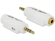 DELOCK 65590 Adapter 3.5 mm 4 pin Stereo jack male > 3.5 mm 4 pin Stereo jack female