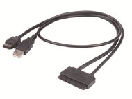 Akasa - Flexstor eSATA Cable - AK-CBSA03-80BK