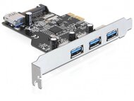 Delock 89301 PCI-E x1 - 3+1 portos USB3.0 IO vezérlő
