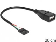 Delock - USB 2.0 A anya -pin header kábel 0,2m - 83291
