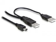 DELOCK - 2x USB-A 2.0 male->USB mini 5pin - 82447