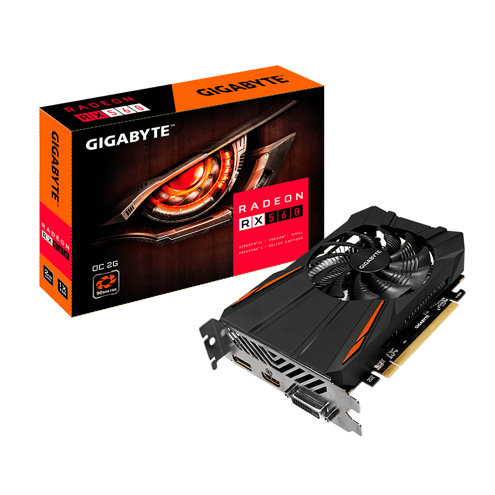 Gigabyte RX 560 - GV-RX560OC-2GD - firstshop.hu