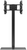 Multibrackets padló állvány 180 Floorbase Single Black LCD/PLAZMA/LED konzol, 24-63", Fekete színű