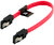 4World - 08543 - SATA3 kábel clipes 20cm - red