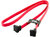 4World - 08560 - SATA3 kábel fordított 60cm - red