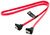 4World - 08561 - SATA3 kábel fordított és clipes 60cm - red