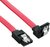 4World - 08547 - SATA3 kábel fordított és clipes 30cm - red