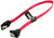 4World - 08547 - SATA3 kábel fordított és clipes 30cm - red