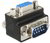 Delock - 65595 - Adapter Sub-D 9 pin male > female 270° angled Nut and Screw changeable