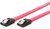 Gembird SATA 3 F/F adatkábel 0.3m piros metal clips