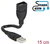 DELOCK - USB 2.0 A male > USB 2.0 A female ShapeCable 0.15 m - 83497