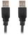 LANBERG - USB-A 2.0 összekötő kábel 1,8m - CA-USBA-20CU-0018-BK