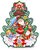 Iris 3D karácsonyi koszorú mintás /26x32cm 2db karton dekoráció
