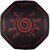 KONIX - NARUTO "Symbol" Gaming Szőnyeg kör alakú 1000x1000mm, Fekete-Piros - KX-NAR-FMAT-SYMB