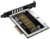 AXAGON PCEM2-NC PCIE NVME M.2 x4 M-Key slot adapter with passive cooler