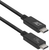 ACT AC7451 USB4 40Gbps connection cable C male - C male 0.8m USB-IF certified Black