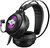 Rampage Fejhallgató - RM-K29 THUNDER (mikrofon, 3,5 mm Jack, hangerőszabályzó, nagy-párnás, fekete, RGB LED)