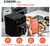 Cosori CS158-AF-RXB Premium Smart fekete 5,5 liter forrólevegős sütő