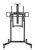 Gembird - Motorized height adjustable TV floor stand with caster wheels 55"-100" Black - TVS-100T-01