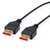 ROLINE Kábel Displayport 1.4, vékonyított, 1,5m, fekete - 11.04.5961-20